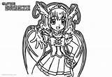 Coloring Glitter Force Pages Drawing Printable Line sketch template