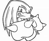 Knuckles Coloring Pages Echidna Getcolorings Getdrawings sketch template