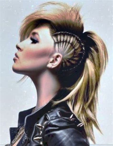 Image Result For Punk Long Hair Updo Mohawk Hairstyles For Women
