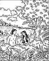 Adam Eve Coloring Pages Garden Eden Printable Creation Bible Kids Sunday School Story Print Coloring4free Days Clipart Color Sheets Colouring sketch template