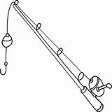 Fishing Pole Coloring Cliparts Pages Computer Designs Use sketch template