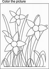 Flowers Bunch Coloring Kids Color Print sketch template