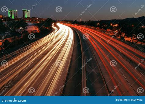 snelweg stock foto image  interstaat koplamp vervoer