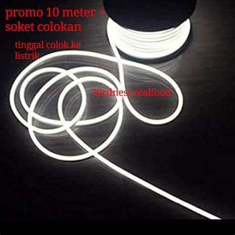 Promo Lampu Neon Flex Led Selang Flexible Sign Strip White 10 Meter