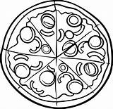 Pizza Coloring Printable Kids Colouring Foods According Perfect Most Lessons sketch template