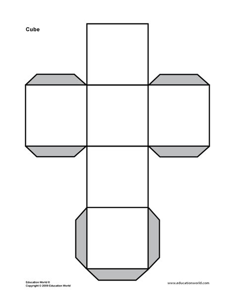 shape template cube education world