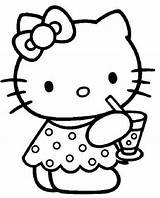 Kitty Hello Coloring Pages Printable Cartoon Colouring Characters Color Sanrio Character Emo Kids Drawing Colorear Sheets Print Hk Summer Search sketch template