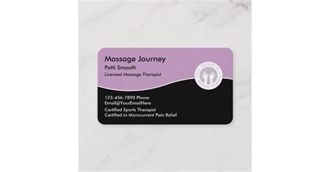 Licensed Massage Therapist Business Card Zazzle