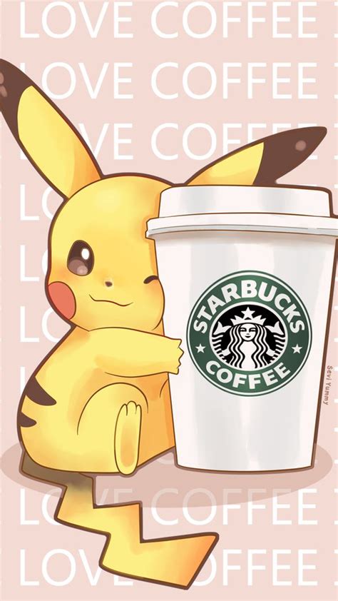 pikachu love starbucks coffee pokemon   meme