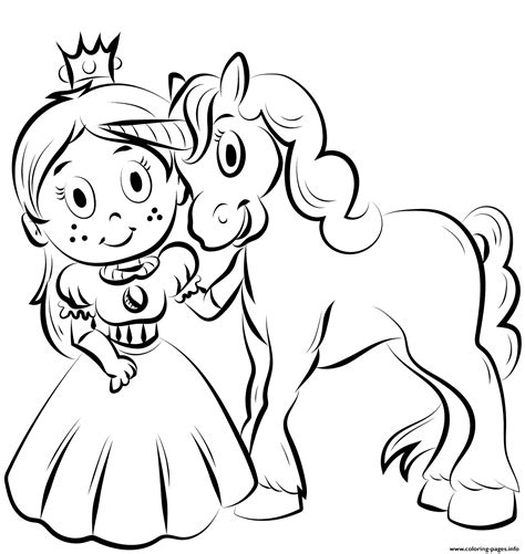 baby unicorn coloring pages princess