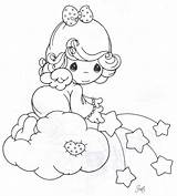 Angel Coloring Pages Baby Precious Getcolorings Moments Printable Momen Print Color sketch template