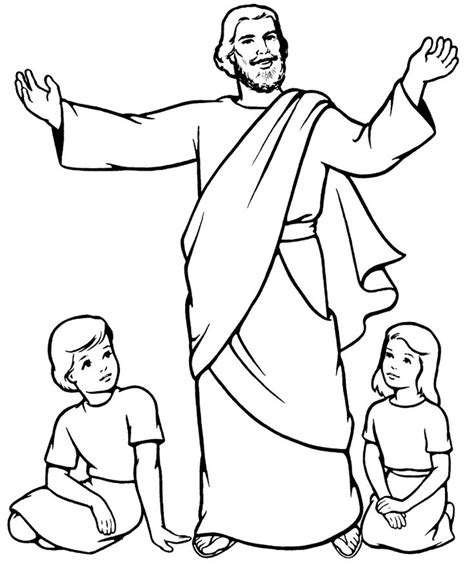 jesus teaches  children coloring page jesus coloring pages