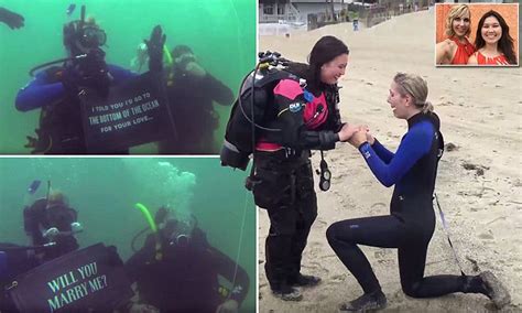 woman secretly learns to scuba dive so she can propose to her marine