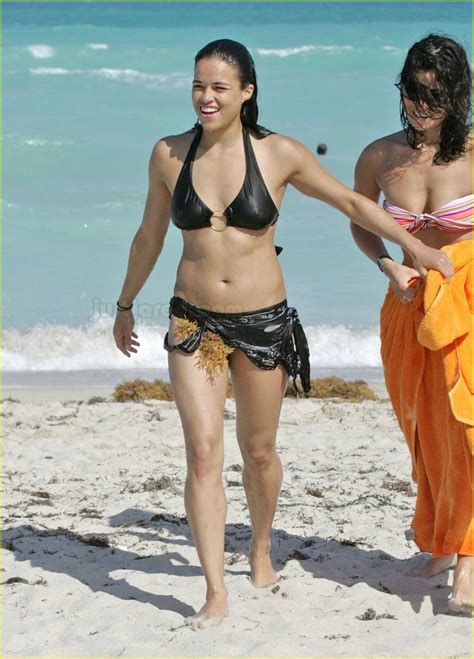 Michelle Rodriguez Shoves Seaweed Down Her Shorts Photo