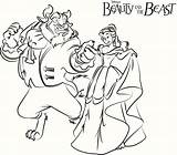 Beast Beauty Coloring Pages Printable Disney Color Book Print sketch template