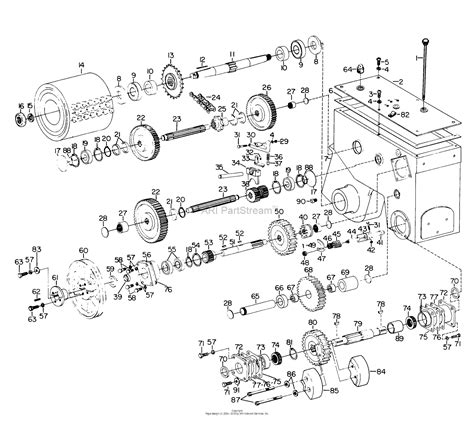 bunton bobcat ryan    heavy duty sod cutter parts diagram  gearcase