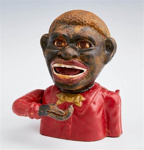 cast iron jolly nigger bank 20th c by john har sold at auction on