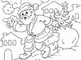 Christmas Coloring Santa Roof Pages Coloringpages4u sketch template