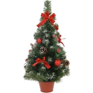 kleine kerstboom met rode versiering  cm kleine kerstboomnl