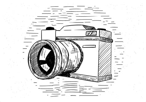 Free Hand Drawn Vector Camera Illustration Download Free