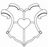 Template Crest Blank Family Arms Coat Clipart Clip Library sketch template