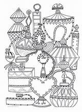 Sketch Parfum Mandalas раскраска N5 Parfume Zentangle Erwachsene sketch template