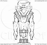 Fantasy Clipart Tall Goblins Cartoon Outlined Coloring Vector Cory Thoman Goblin Royalty Clipartof sketch template