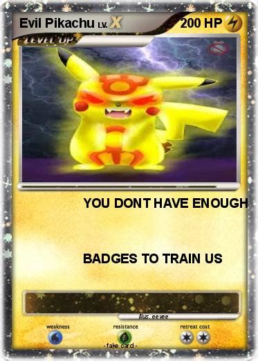 pokemon evil pikachu    dont    pokemon card