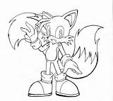 Tails Prower Lineart sketch template