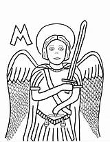 Michael Archangel Coloring St Drawing Saint Saints Drawings Getdrawings 3300px 43kb 2550 sketch template
