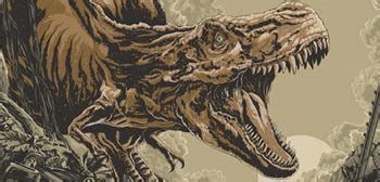 rex roars  ken taylors mondo poster  jurassic park