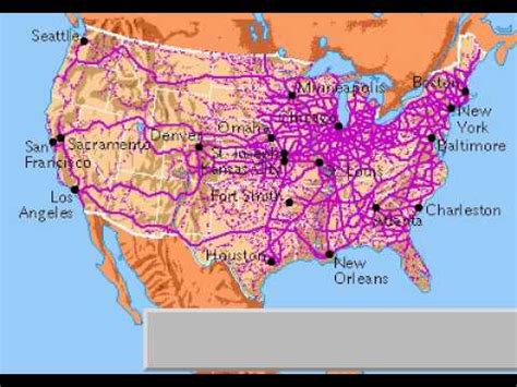 american railroad map