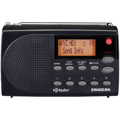 sangean portable radio amfm stereo hd radiotm black walmartcom