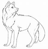 Wolf Lineart Drawing Deviantart Drawings Kipine Animal Base Anime Easy Cute Winged Furry Sketch Canine Sketches Kumi Fox Deviant Random sketch template