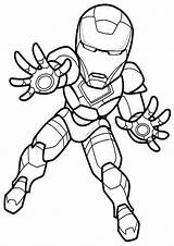 Iron Man Coloring Pages Easy Print Superhero Printable Cartoon Avengers Marvel Tulamama sketch template