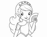 Princess Coloring sketch template