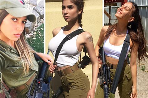 female israeli soldiers wow instagram users as they pose with huge weapons daily star