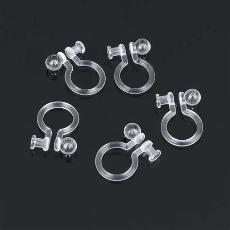 pcs clip  earring findings diy making jewelry ear gift plastic