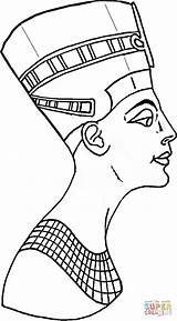 Nefertiti Egypt Coloring Pages Drawing Printable Egyptian Pharaoh Getdrawings sketch template