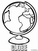 Globe Coloring Drawing Line Printable Mycoloring Clipart sketch template