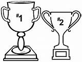Coloring Trophy Pages 2nd 1st Children Top Printable Color sketch template