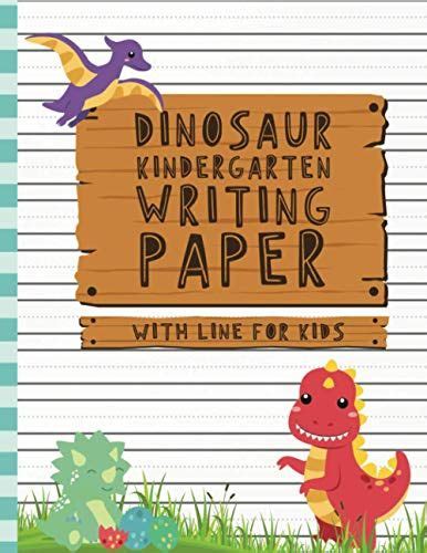 dinosaur kindergarten writing paper  dotted lined  kindergarten