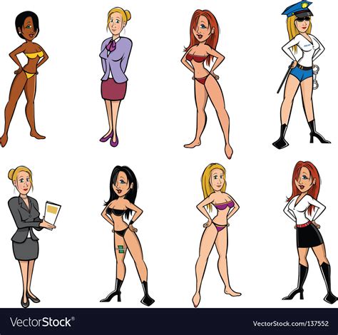 Sexy Women Royalty Free Vector Image Vectorstock