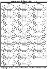 Tracing Worksheet Letter Worksheets Car Letters Printable Alphabet Kindergarten Preschool Cars Printables Worksheetfun Abc Capital Category Small Transportation Activities Learning sketch template