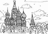 Cathedral St Colouring Basil Basils Village Activity Explore Russia sketch template