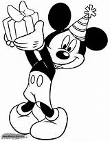 Coloring Mickey Birthday Mouse Pages Disney Party Book sketch template