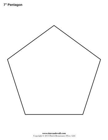 pentagon template   tims printables   pentagon shape