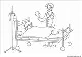 Medizin Ausmalbild Krankenbett Arzt Krankenhaus Malvorlage sketch template