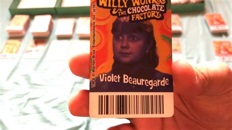 Willy Wonka Card Collection Series Violet Beauregarde Youtube