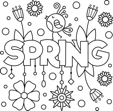 fun spring colouring page printable thrifty mommas tips spring